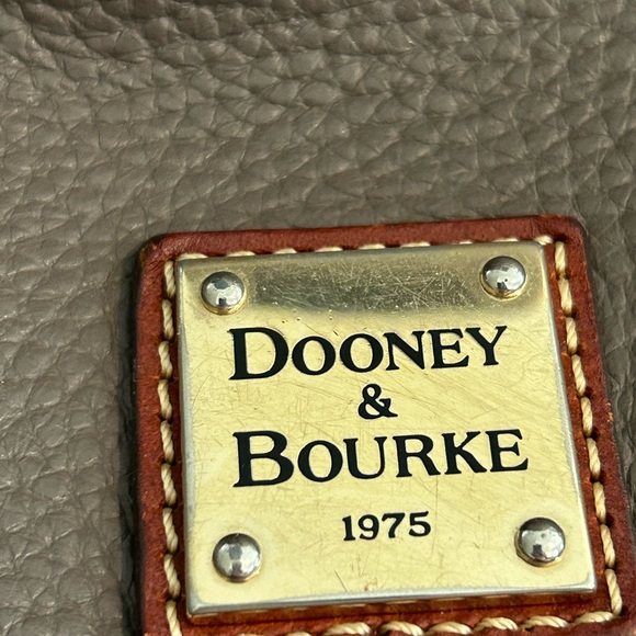 Dooney and Bourke Pebble Leather Hobo Handbag Mushroom Brown - Picture 3 of 16